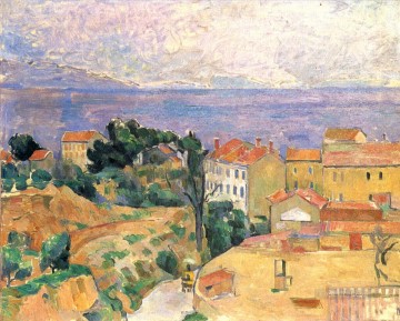 Vista de L Estaque 2 Playa Paul Cezanne Pinturas al óleo
